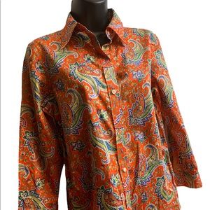 NWT Lauren Ralph Lauren paisley print shirt
